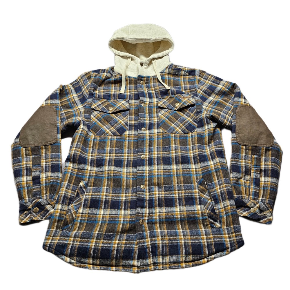 Legendary Whitetails Flannel Shirt Jacket Mens‎ Medium Multi Plaid Berber Lined
